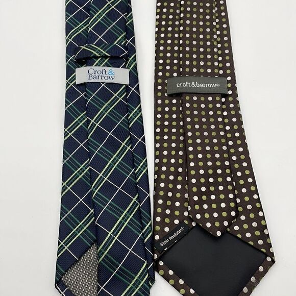 Bundle of two green Croft and barrow ties - Picture 6 of 7